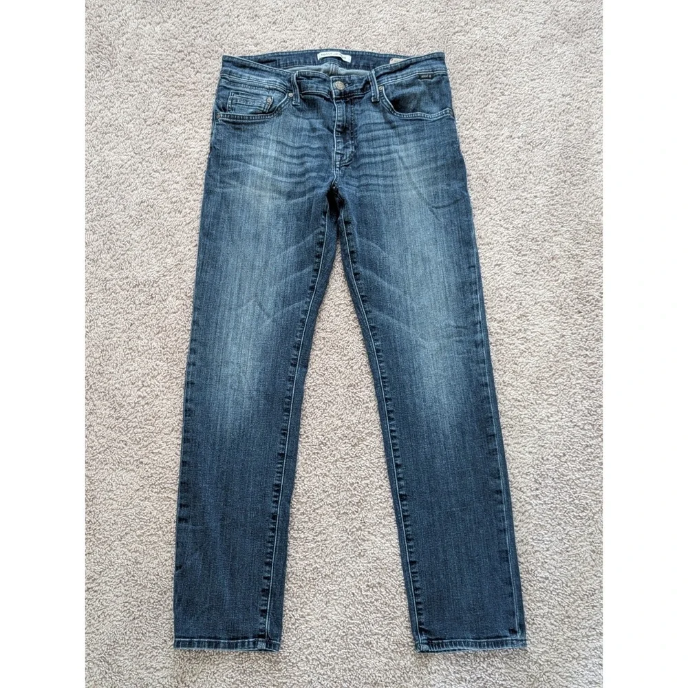 Mavi Marcus Slim Straight Leg Jeans Mens 33x32 (Fits 33x30) Blue Denim Med Wash - Picture 2 of 15